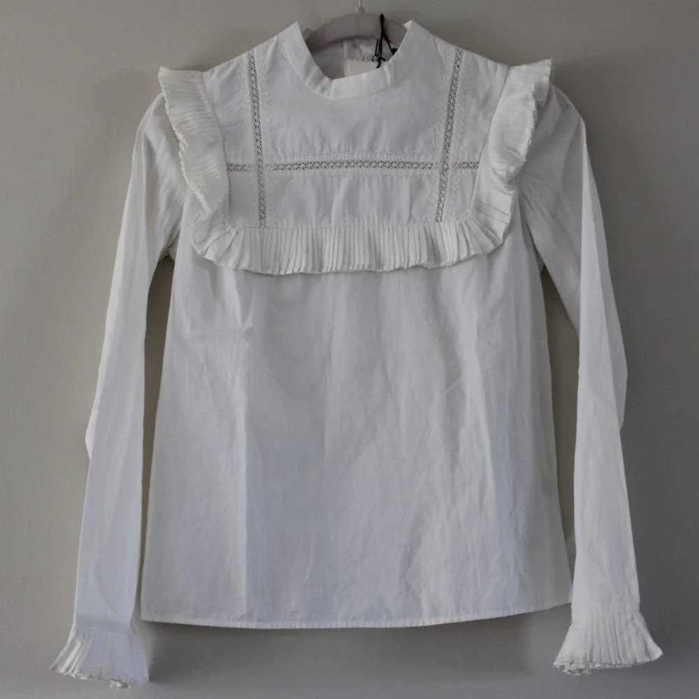 Bonpoint White Ruffled Blouse - Picture 1 of 13